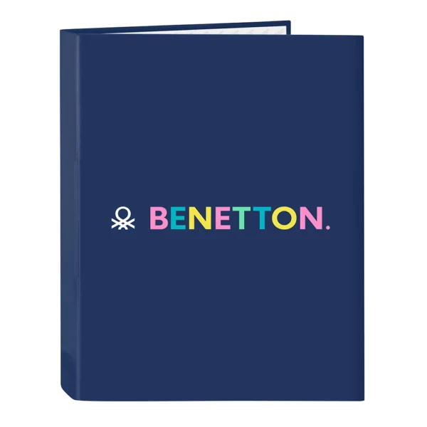 A4 Cardboard Ring File, 4 Rings, 25mm, Benetton "Cool"