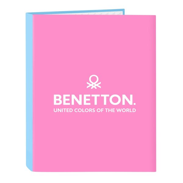 A4 Cardboard Ring File, 4 Rings, 25mm, Benetton “Spring”