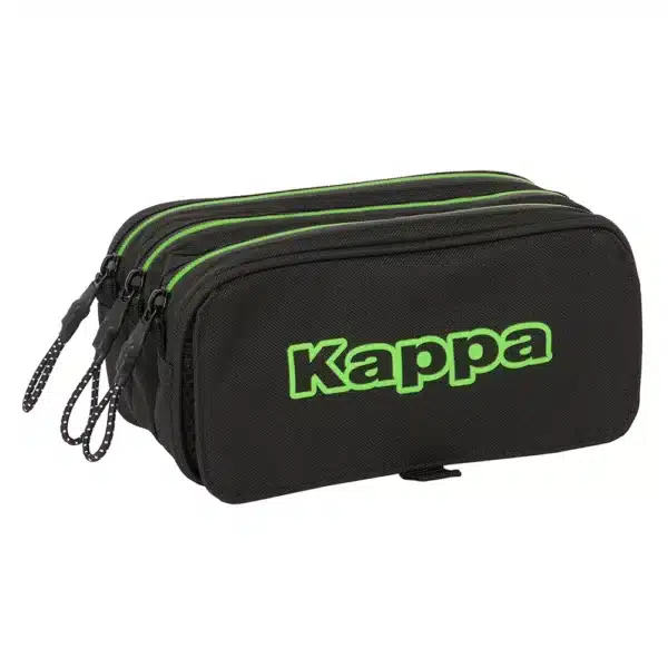 Large Triple Pencil Case Kappa “Black”