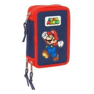 Triple Filled Pencil Case 36 Pieces Super Mario "World"