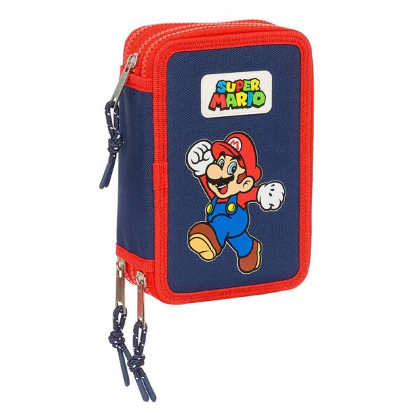 Triple Filled Pencil Case 36 Pieces Super Mario "World"