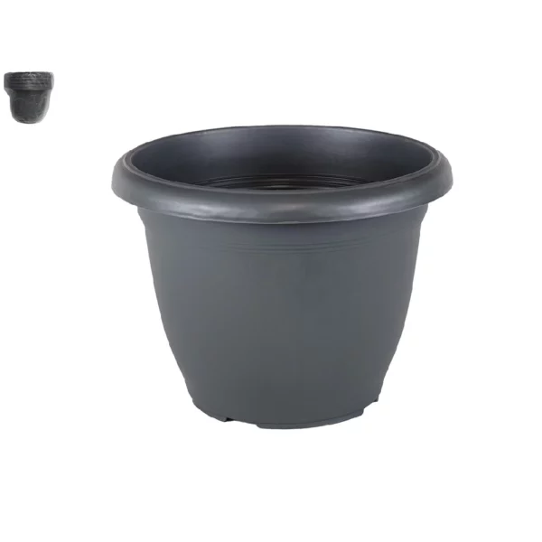 Grey Plastic Flower Pot 36x25 cm