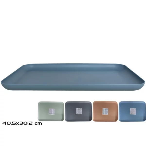Rectangular Plastic Serving Tray Klan 40.5x30.2x2.5cm