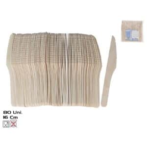Disposable Wooden Knives X80 16 cm