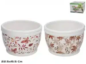 Dolomite Ceramic Flower Pot  22.5x22.5x15.5 Cm