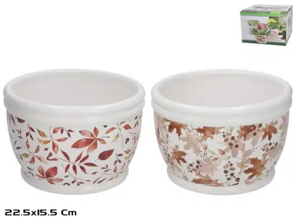 Dolomite Ceramic Flower Pot  22.5x22.5x15.5 Cm
