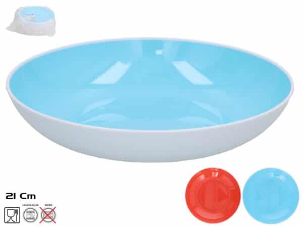 Kaisa  Plastic Plate 2 Assorted Colours  21x21x4 cms