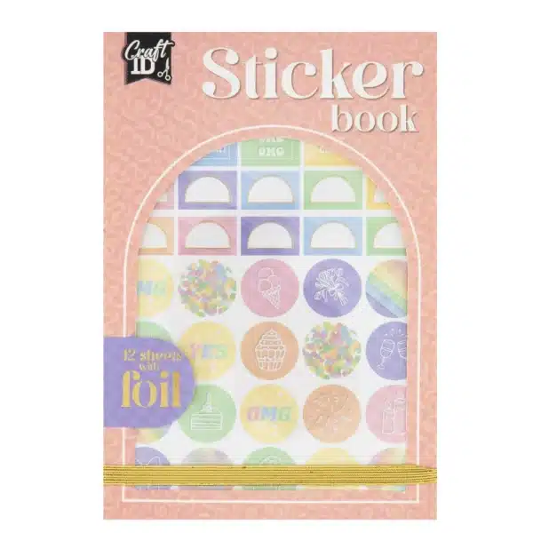 Foil Sticker Book, 15x11.8 cm, 12 Sheets
