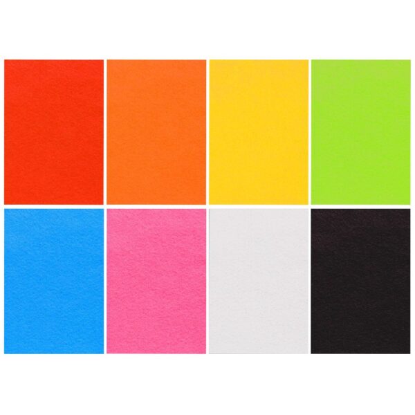 A4 Size Felt Sheets, 2mm Thickness, 8 Sheets -  8 Colours - Image 2
