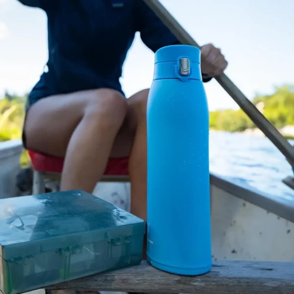 Super Sparrow Enjoy Series 500ml Stainless Steel Bottle With Straw Cerulean Dual - Image 5