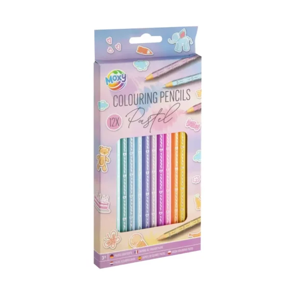 12 Pastel Colouring Pencils