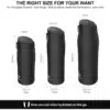 Super Sparrow Enjoy Series 750ml Stainless Steel Bottle With Straw Black Dual - Image 3