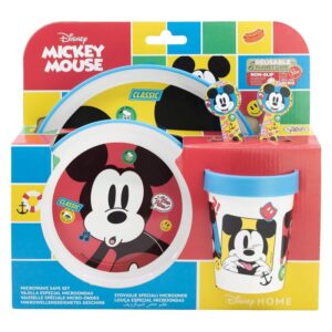 5 Pcs Plastic Kids Microwave Safe set Mickey Premium