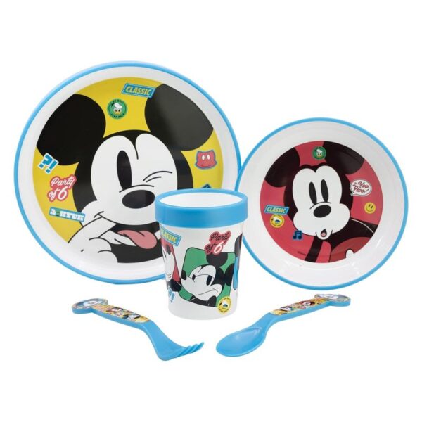 5 Pcs Plastic Kids Microwave Safe set Mickey Premium - Image 2
