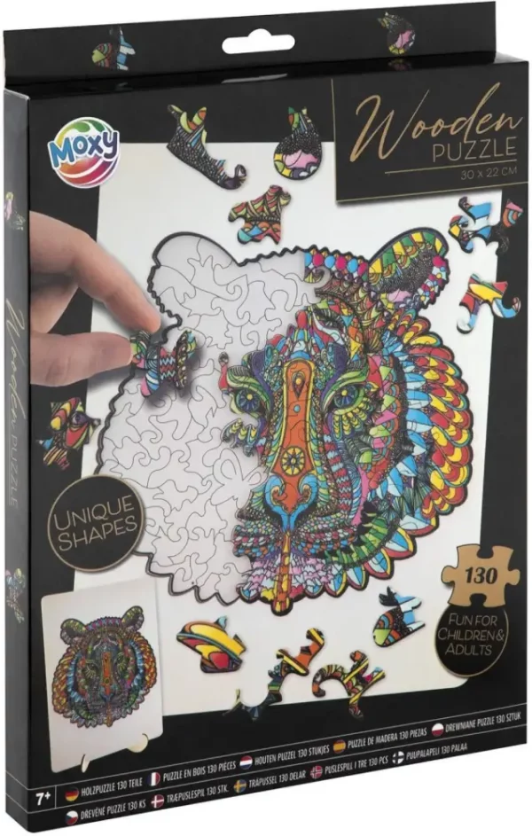 Wooden Puzzle Unique Shapes - 6 Assorted models