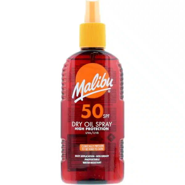 Malibu 200ml SPF 50 Dry Oil Spray