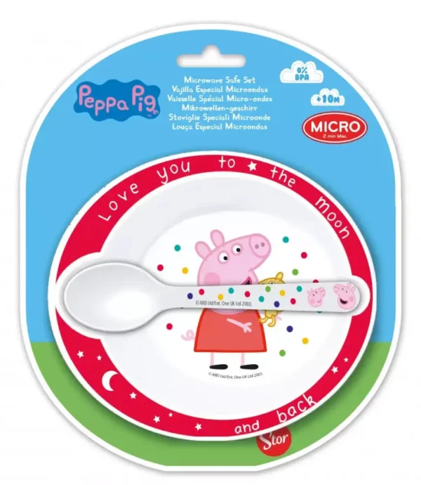Toddler 2 Pcs Microwave Set (Microwave Safe Bowl + Spoon)