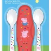 Toddler 2 Pcs Plastic Spoons Travel Set Peppa Pig
