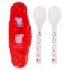 Toddler 2 Pcs Plastic Spoons Travel Set Peppa Pig - Image 3