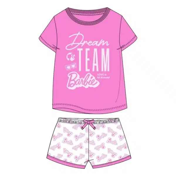 Barbie Short Sleeved Cotton Pyjamas