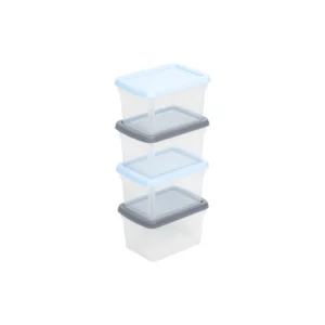 Wham® Box & Lid 1.5L Set of 4 Clear/Assorted