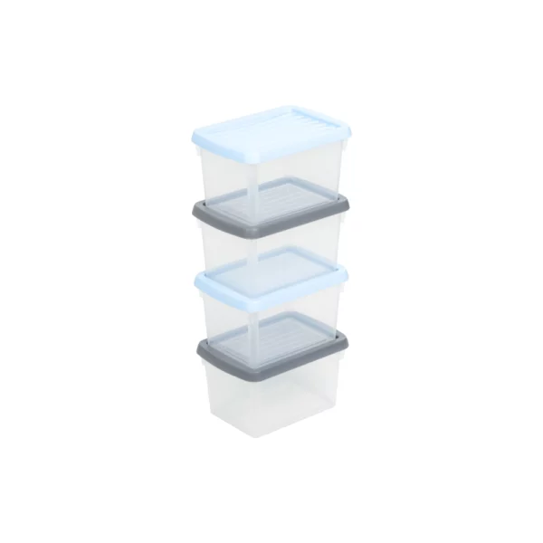 Wham® Box & Lid 1.5L Set of 4 Clear/Assorted