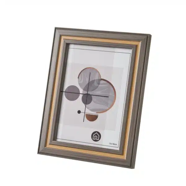 Grey/Wood Photo Frame 13x18cm