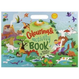 Dino Colouring & Activity Book, Includes Stickers