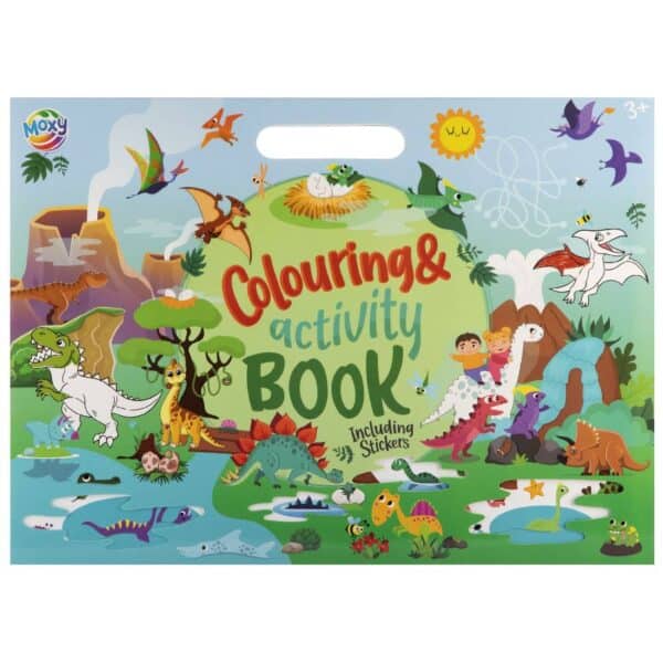 Dino Colouring & Activity Book, Includes Stickers