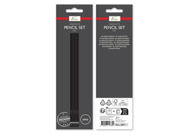 Pack of 6 Graphite HB Pencils