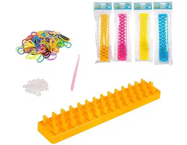 Loom Bands Maker In Plastic Bag With 150 Bands 4 Asst Colours