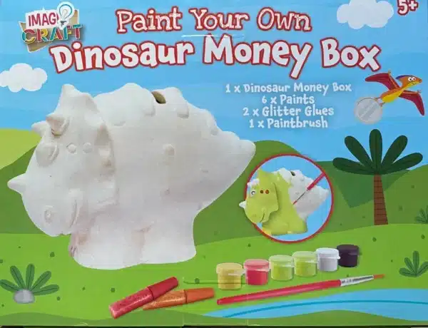 Paint your own Dinosaur Money Bank