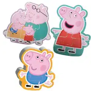 Peppa Pig Wooden Shaped Puzzle - 3 Assorted models