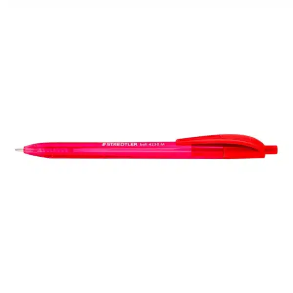 Staedtler 4230 M Retractable Triangular Ballpoint Pen Medium Red