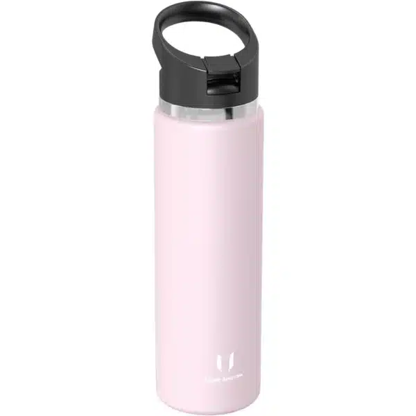 Super Sparrow SwivelSip™ Stainless Steel Insulated Wide Mouth Bottle with Straw Lid, 1000ml, Pink - Image 2