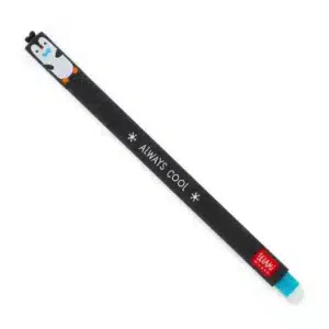 Legami Erasable Gel Pen Penguin, Turquoise Ink