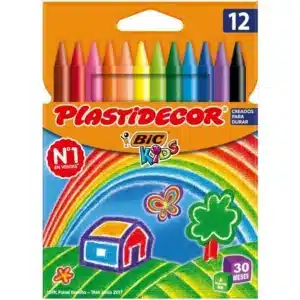 Bic Plastidecor® Wax Crayons x12