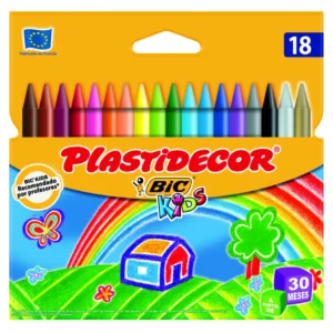 Bic Plastidecor® Wax Crayons x18