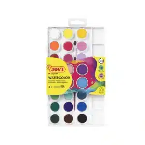 Jovi Watercolour Set 18 Assorted 22mm Tablets + Brush