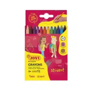 Jovi Plasticolor Set of 12 Plastic Crayons in Assorted Colors