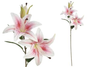 Pink/White Lilium - Real Touch, 79cm