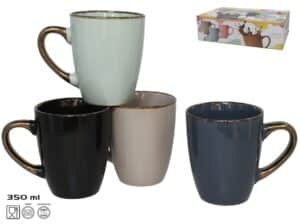 350ml Mug Regina 4 Assortment Stoneware