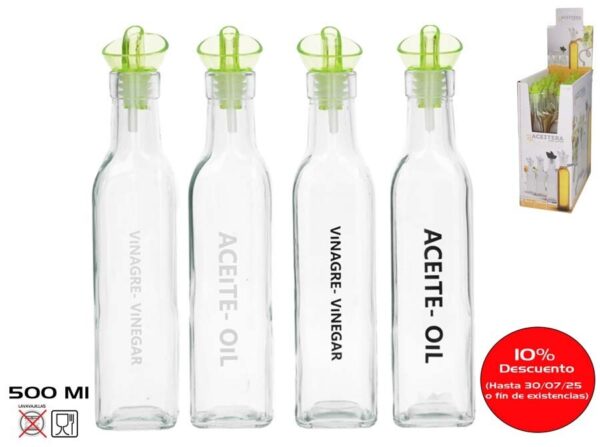 Carmen Oil or Vinegar bottles With Anti-drip Stopper 500ml