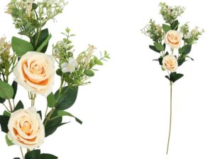 Lilies/Roses x5 - 87cm, cream