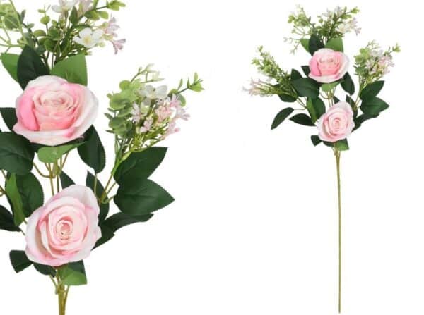Lilies/Roses x5 - 87cm, pink
