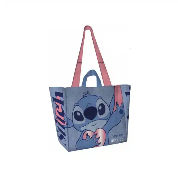 Stitch Canvas Bag With Double Handles.
