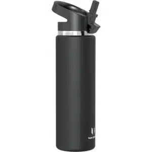 Super Sparrow SwivelSip™ Stainless Steel Insulated Wide Mouth Bottle with Straw Lid, 1000ml, Black