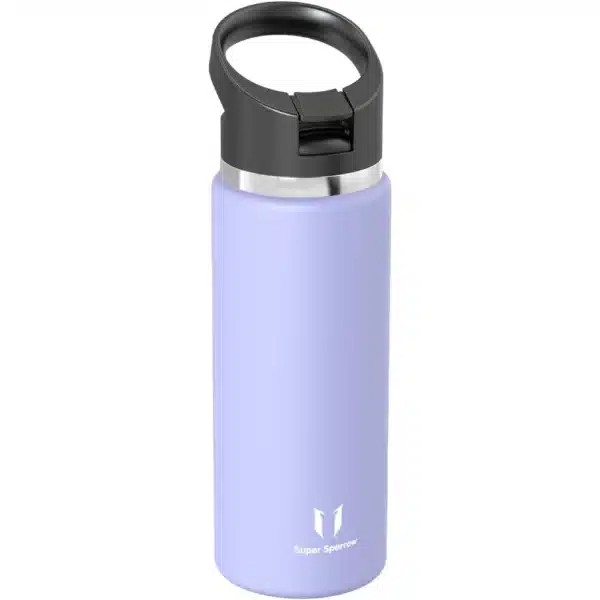 Super Sparrow SwivelSip™ Stainless Steel Insulated Wide Mouth Bottle with Straw Lid, 750ml, Lavander - Image 2