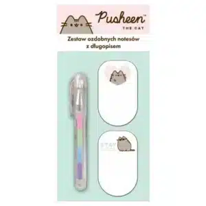 Pusheen 30 Sticky Notes With Mini Rainbow Pastel Gel Pen