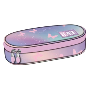 ST.Right Oval Pencil Case PC-01 Pink Butterflies